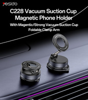 Yesido 360 Rotation Pliable Pince Bras Magnétique Ventouse Sous Vide Support De Téléphone De Voiture Conception Innovante C228