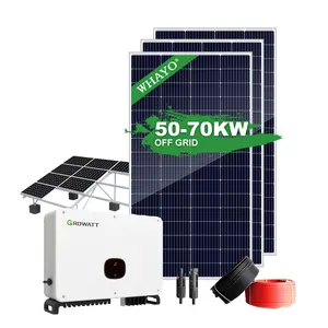 Whayo太阳能光伏发电系统工厂50KW 60KW/soler能源太阳能家用系统100KW/太阳能电池板