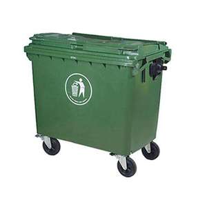 Poubelle en plastique flamant rose 660l, conteneur de déchets, de poussière, avec roue, <span class=keywords><strong>à</strong></span> prix coûtant, qualité supérieure - Product Image 2