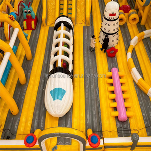 Parcours d'obstacles gonflable géant personnalisé avec château gonflable, mur d'escalade et toboggan combinés, idéal pour les parcs d'attractions et les centres commerciaux - Product Image 6