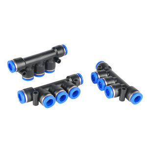 Raccords pneumatiques rapides Zoni PK12 10 8 6 4mm en plastique à cinq voies pour outils pneumatiques - Product Image 3