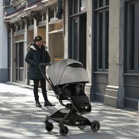 Poussette Bébé 4-en-1 de Luxe Haute Qualité, Multifonctionnelle, Rotation à 360 Degrés, pour Voyage