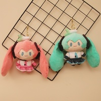 Boneka Plush Desain Baru Cantik Grosir Gantungan Kunci Kawaii Gaya Anime Hatsune Miku Boneka Gantungan Kunci untuk Ulang Tahun