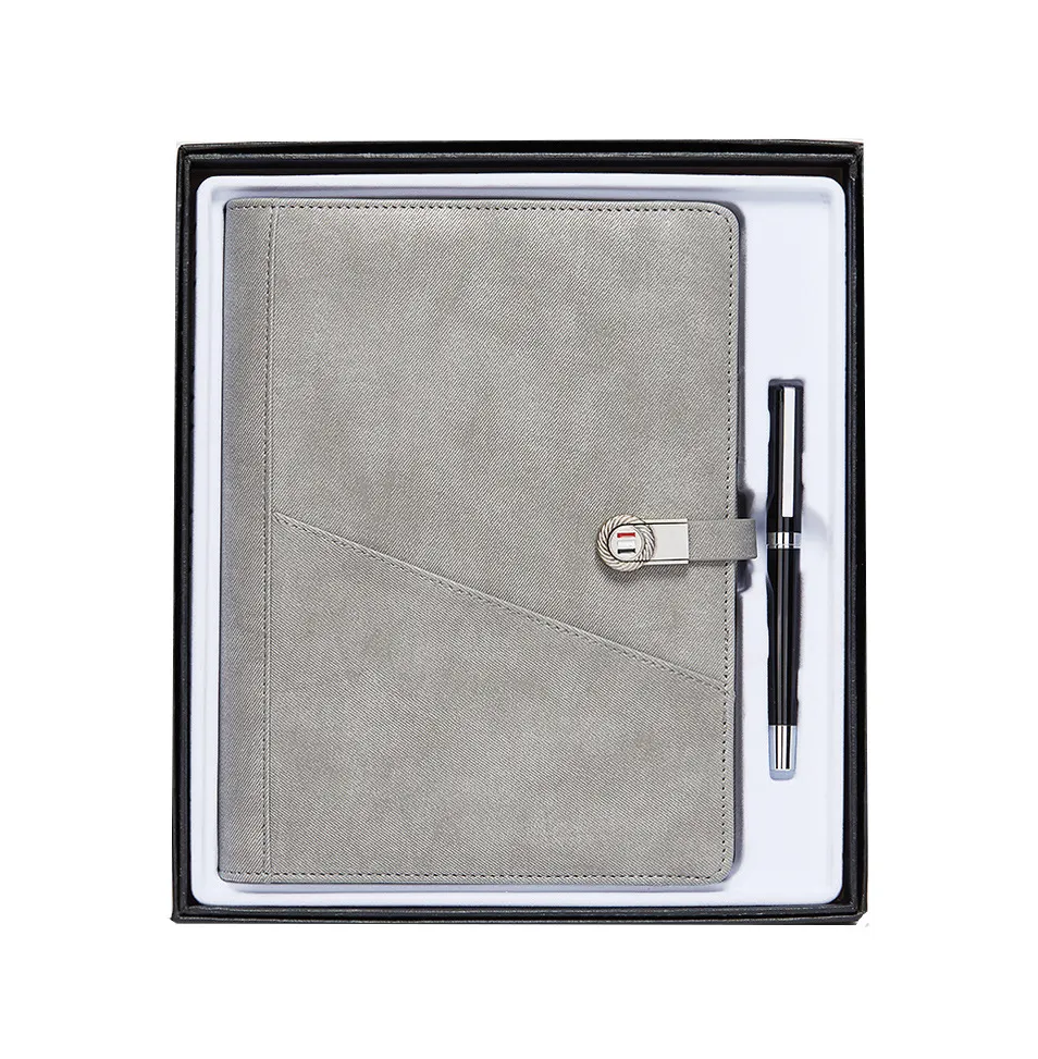 pearl journal charm note book a5 promotional gifts metal button loose leaf binding paper ring binder
