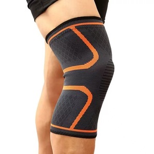 Manchon de compression respirant pour le genou, pour le sport, la course à pied, le cyclisme, unisexe, gris, noir, rouge, bleu, orange - Product Image 4
