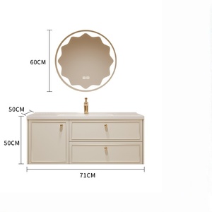Meuble-lavabo de salle de bain moderne en céramique française intelligente avec vasque intégrée - Product Image 6
