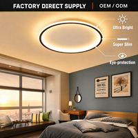 Plafonnier LED en acrylique - Éclairage LED pour la pièce, télécommande, gradation trois couleurs, chambre à coucher, salon, directement de l'usine, OEM/ODM