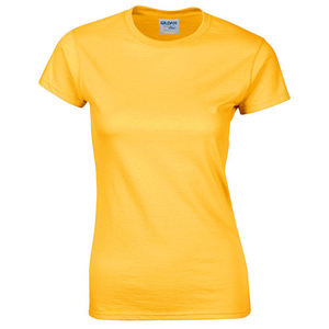 OEM Custom Logo Heat-Transfer Printed 100% Cotton 180 Grams Knitted Plain Dyed Solid Short Sleeve Casual Blank T-Shirt for Women - Product Image 4