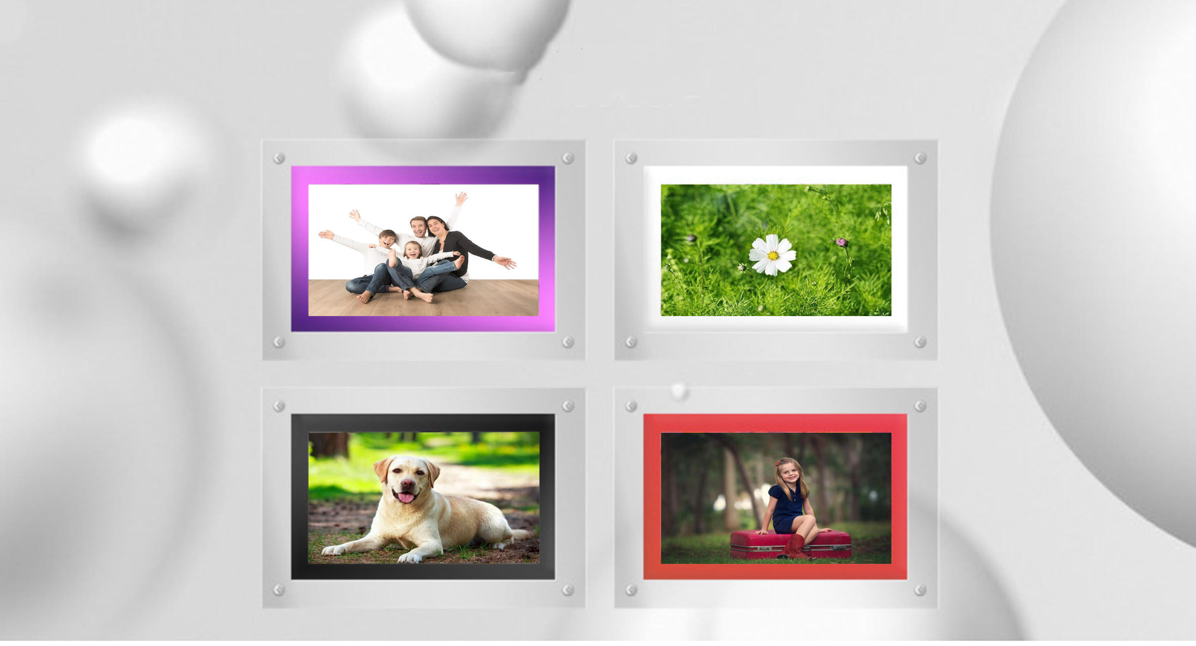 Wholesale 4 Inch Art NFT Video Unlimited Objects Transparent Acrylic Digital Photo Frame Display