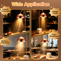 Lampe chauffante de buffet à tête unique en marbre, lampe chauffante pour friture et grillades pour hôtels et restaurants, lampe chauffante pour la cuisson des aliments