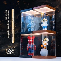 Boîte de présentation en acrylique haute transparence avec couvercle anti-poussière pour blocs de construction, jouets, porte-avions, modèles de voitures, ornements, boîtes de présentation