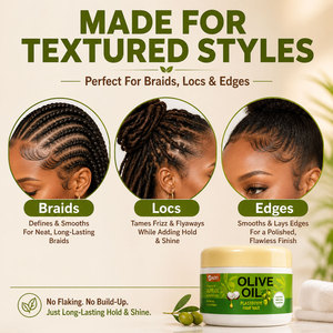 Cera per Capelli all'Olio d'Oliva per Trecce, Dreadlock e Bordi, Tenuta a Lunga Durata, Finitura Liscia, Senza Residui, Cera Modellante per Capelli - Product Image 4