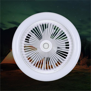 E27 uzaktan kumanda 360 derece rotasyon Fan lambası LED ışıkları ile sessiz tavan vantilatörleri yatak odası oturma odası iç için - Product Image 2