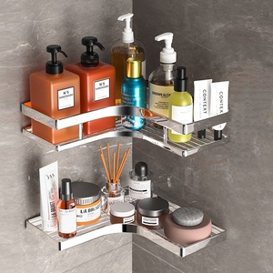 Hot Selling Bathroom <strong>Shelves</strong> Stainless Steel No Drilling Wall Mounted Corner Shelf Organizer Shower <strong>Basket</strong> - Product Image 5