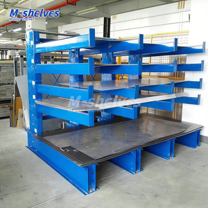 Estantería Cantilever de Metal Ajustable en Altura con Brazos Anchos para Almacén, Soporte de Almacenamiento de Láminas y Tubos Metálicos de 300 kg - Product Image 6