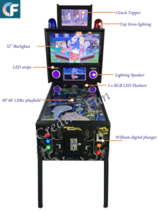 Ultra 49'' 4K 120Hz Full Force Feedback Digitaler Münzbetriebener Flipper Virtueller Pinball-Automat für Zuhause und Indoor-Unterhaltung - Product Image 2