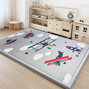 Mát Lụa Bộ Nhớ Bọt Dày Thảm Mùa Hè Máy Bay In Chơi Mat Thảm Cho Bé Bò Toddler Phòng Chơi Máy Làm Cho - Product Image 2