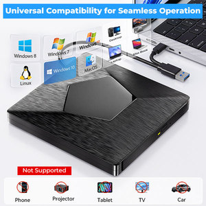ไดรฟ์ดีวีดีภายนอก USB 3.0 Type-C แบบพกพาเครื่องเขียนซีดี ดีวีดี +/-RW สำหรับแล็ปท็อปเดสก์ท็อปแมคบุค <span class=keywords><strong>วินโดว์</strong></span> 11/10 - Product Image 5