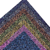 Tissu épais de paillettes de couleur d'halloween, couleurs mélangées colorées pour chaussures