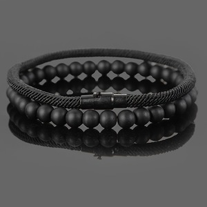 Pulsera Tejida Ajustable <span class=keywords><strong>de</strong></span> Piedra Volcánica con Nudo <span class=keywords><strong>de</strong></span> Diamantes, Turquesa Roja y <span class=keywords><strong>Ojo</strong></span> <span class=keywords><strong>de</strong></span> <span class=keywords><strong>Tigre</strong></span>, Joyería para Hombre - Product Image 5