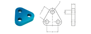 Placa Triangular para Amarre de Ancla/Boya, Accesorios para Cadena, Estructura Soldada por Arrastre, Superficie Galvanizada, Grado U1-U3 MACS1901 MA - Product Image 5