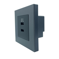 Meilleure vente 2022 chargeur de téléphone portable 86mm * 86mm double 100-240V chargeur USB Smart Wall Power 2 prise USB