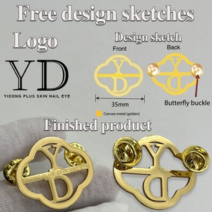 Lencana Logo Perusahaan Kustom 2D Hollow Pin Soft Enamel Drip Oil Hard Enamel Kerajinan Logam Bros Baja Tahan Karat - Product Image 5