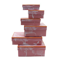 Carton ondulé avec impression de marbre personnalisé, rouge à lèvres, parfum, cadeau d'anniversaire, emballage de luxe, boîte-cadeau