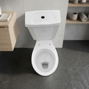 Ensemble WC complet en céramique avec cuvette à deux pièces, couvercle de siège en plastique et raccords LLC - Product Image 5