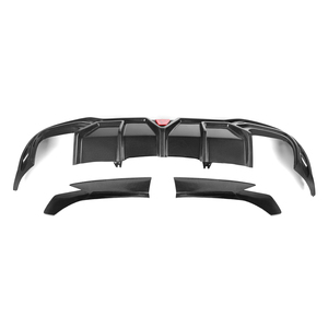 Difusor trasero de fibra de carbono <span class=keywords><strong>A4</strong></span> B10 apto para <span class=keywords><strong>Audi</strong></span> <span class=keywords><strong>A4</strong></span> Non Sport <span class=keywords><strong>line</strong></span> 2021 + estilo VE con luz LED difusor de parachoques trasero labio - Product Image 5