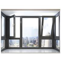 Ventanas correderas de aluminio de doble acristalamiento personalizadas Hardware alemán Rotura térmica de aluminio con doble acristalamiento