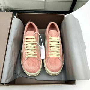 In Stock Men Shoe Low Top <strong>Women</strong> Sneaker Black Lace up Designer Luxury Owens Leather Thick-sole Casual Flat Shoe - Product Image 6