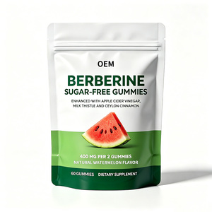 Gomitas de berberina sin azúcar de marca privada OEM, suplementos dietéticos con vinagre de manzana, cardo mariano y canela de Ceilán - Product Image 1