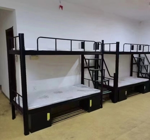 Cama Alta Individual Moderna para Dormitorio, con Escritorio Superior e Inferior, Ahorro de Espacio, Dúplex, <span class=keywords><strong>Escalera</strong></span> de Segunda Planta, Estructura Metálica de 2.0m, para Sala de Estar - Product Image 4