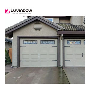 लुविंदो अनुकूलित ग्लास पैनल एल्यूमीनियम फ्रेम इन्सुलेट स्पष्ट ग्लास घर के लिए गैरेज दरवाजे - Product Image 1