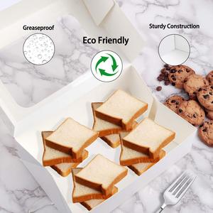 Caja <span class=keywords><strong>de</strong></span> embalaje con impresión personalizada para aperitivos, galletas, <span class=keywords><strong>repostería</strong></span>, pan y postre, con ventana transparente - Product Image 5