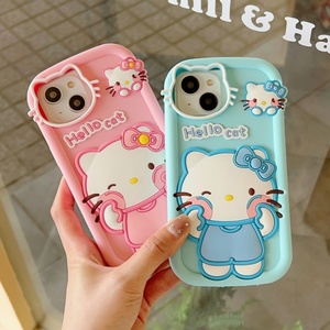 เคสโทรศัพท์ลายการ์ตูน 3 มิติ ซิลิโคน Hello Kitty น่ารัก กันกระแทก ป้องกันรอยนิ้วมือ สำหรับ 17 Pro Max ฝาหลังยางนิ่ม - Product Image 2