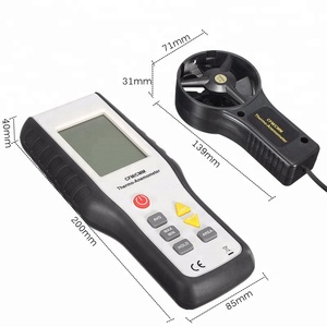 HT-9819 เครื่องวัดความเร็วลมแบบดิจิตอล LCD เครื่องวัดความเร็วลมแบบพกพาพร้อมกระเป๋าพกพา CFM/CMM เครื่องวัดความเร็วลม - Product Image 1