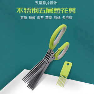 Stainless Steel Multi Layer Scissors 4 In <b>Kitchen</b> Shears For Cutting Vegetables And <b>Paper</b> Shredding - Product Image 5