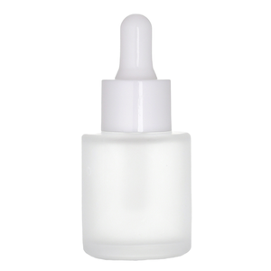 <b>Dropper</b> <b>Bottle</b> Cosmetic Olive Green Slant Shoulder Glass Lotion <b>Bottle</b> Cylinder Shape Back Pump <b>Dropper</b> for Skin Care Cream - Product Image 3