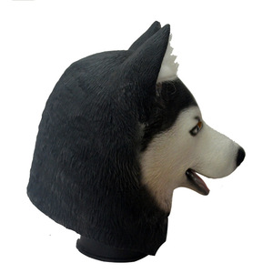 Halloween divertido perro <span class=keywords><strong>Husky</strong></span> máscara realista látex Animal tocado mascota disfraz fiesta vestir - Product Image 4