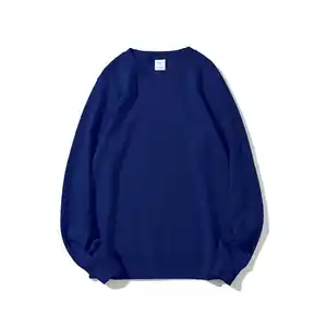 Sweat-shirt ras du cou 300GSM de haute qualité vintage OEM en éponge française teint uni imprimé vierge 100% coton imprimé personnalisé