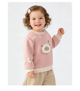 Sweat-shirt mignon pour bébé en forme de mouton <span class=keywords><strong>YoYo</strong></span> avec boutons-pression sur les épaules pour un enfouissement facile - Product Image 4