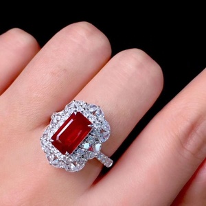 Anillos clásicos <span class=keywords><strong>para</strong></span> mujer, anillo <span class=keywords><strong>de</strong></span> piedras preciosas <span class=keywords><strong>de</strong></span> rubí rojo Vintage Original, joyería fina hecha a mano, regalo <span class=keywords><strong>de</strong></span> compromiso <span class=keywords><strong>de</strong></span> boda - Product Image 2