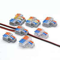 Blocs de jonction de câbles LED multicolores KV426 M3 2 entrées 6 sorties avec vis de fixation et câbles transparents