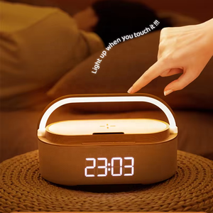 Productos más vendidos Pantalla LED Altavoces duales Altavoz pequeño portátil con reloj despertador Cargador inalámbrico para dispositivos electrónicos - Product Image 6