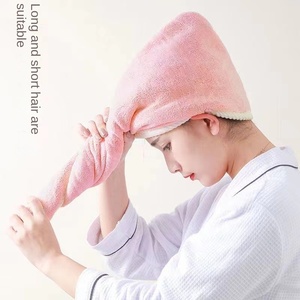 <span class=keywords><strong>Serviette</strong></span> turban super absorbante à double couche pour femme, séchage rapide, épaissie, motif dessin animé, pour adultes et étudiants, usage domestique et salle de bain - Product Image 3