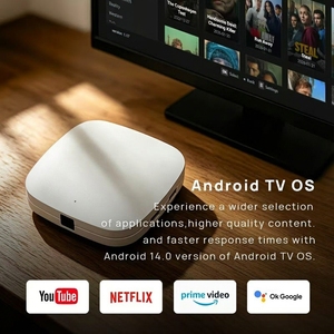 Box TV Android 14 con 4GB+16GB, Quad Core, 4K HDR, H265, Controllo Vocale BT, Telecomando, WIFI5, Supporto Canali Sportivi in Diretta, <span class=keywords><strong>1</strong></span> Anno di Garanzia - Product Image 5