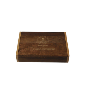 Sample Customized Luxury Gift Glossy Bamboo Solid Wood Box Golden Hinge Jewellery Storage Box Or Storage Box