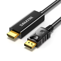 Câble convertisseur SAMZHE DP vers HDTV 4K/30Hz avec gaine en PVC pour ordinateur, téléviseur, moniteur, projecteur
